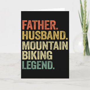 Mens Father Husnd Mountain Biking Legend Mtb Dad R Card