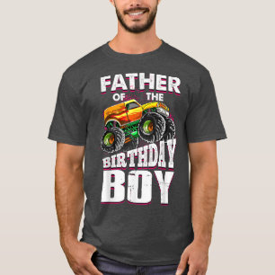 Mens Father Of The Birthday Boy Monster Truck Dads T-Shirt
