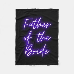 Mens father of the bride shirt matching wedding fleece blanket