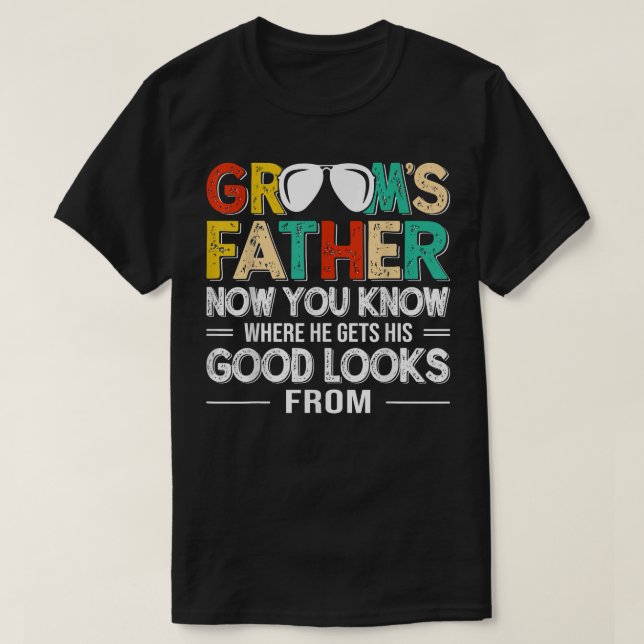 Mens Father Of The Groom Dad Wedding Costume Funny T-Shirt (Design Front)