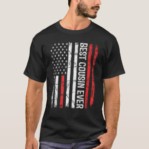 Mens Father s Day Best Cousin Ever With US America T-Shirt