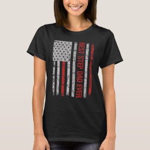 Mens Father s Day Best Step Dad Ever With US Ameri T-Shirt