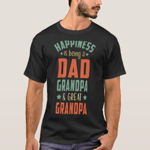 Mens Father's Day 2022 Happiness Is Being A Dad Gr T-Shirt
