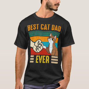 Mens Father's Day Best Cat Dad Ever Kitten Pet T-Shirt