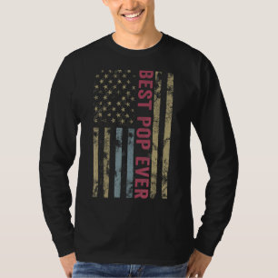 Mens Father's Day Best Pop Ever Men With Us Americ T-Shirt