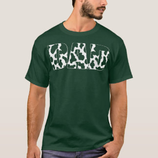 Mens Father's Day Cow Print Pattern for Farmer Ran T-Shirt