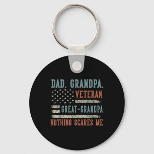 Mens Fathers Day Dad Grandpa Veteran Great Grandpa Key Ring