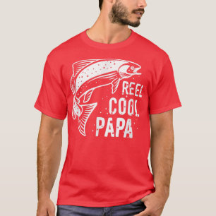 Mens Father's Day Design Funny Fishing Reel Cool P T-Shirt