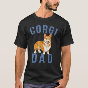 Mens Fathers Day Dog Corgi Dad Dog Owner Cute Ani T-Shirt