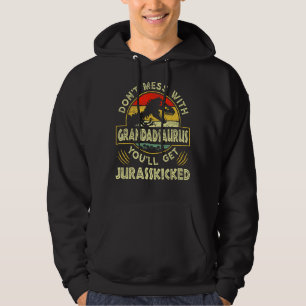 Mens Father's Day Family Matching Grandad Dinosaur Hoodie
