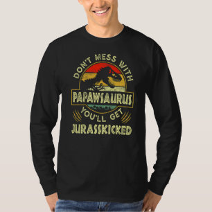 Mens Father's Day Family Matching Papaw Dinosaurs T-Shirt