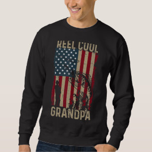 Mens Father's Day Fishing Reel Cool Grandpa Ameri Sweatshirt