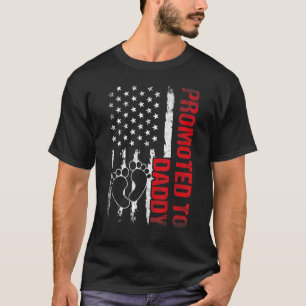 Mens Fathers Day For Dad Promoted To Daddy America T-Shirt