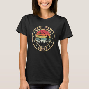 Mens Fathers Day Funny Fishing Reel Cool Poppa 1 T-Shirt