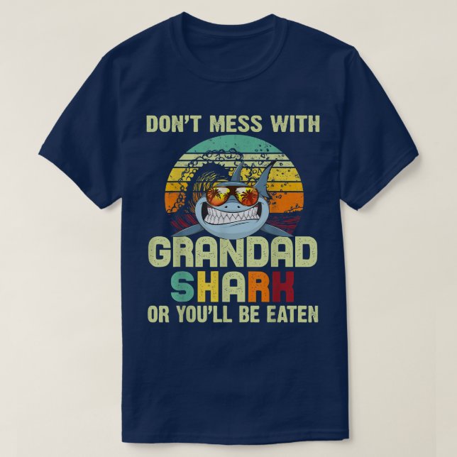 Mens Fathers Day Gift For PapaDont Mess With Grand T-Shirt (Design Front)
