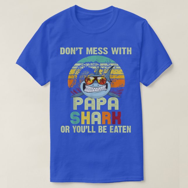 Mens Fathers Day Gift For PapaDont Mess With Papa  T-Shirt (Design Front)