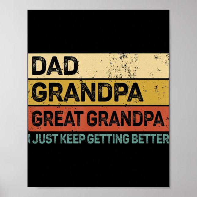 Mens Fathers Day Gift from Grandkids Dad Grandpa G Poster (Front)