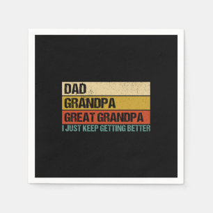 Mens Fathers Day Gift from Grandkids Dad Grandpa Napkin
