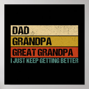Mens Fathers Day Gift from Grandkids Dad Grandpa  Poster