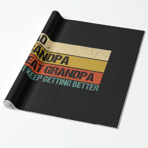 Mens Fathers Day Gift from Grandkids Dad Grandpa Wrapping Paper
