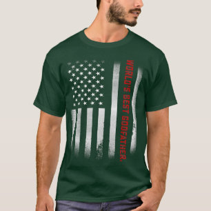Mens Fathers Day Gift Tee World's Best Godfather