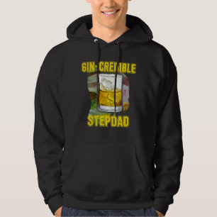 Mens Fathers Day Gin Credibile Stepdad Drink 1 Hoodie