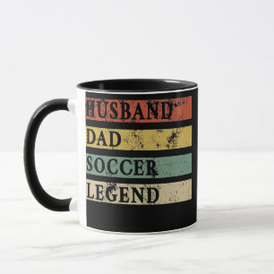 Mens Fathers Day Husband Dad Soccer Legend Soccer Mug
