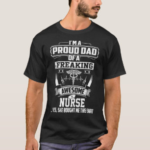Mens Fathers Day  Im A Proud Dad Of A Freaking Awe T-Shirt
