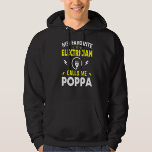 Mens Father's Day My Favourite Electrician Calls M Hoodie