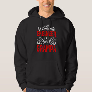Mens Father's Day My Favourite Engineer Calls Me G Hoodie