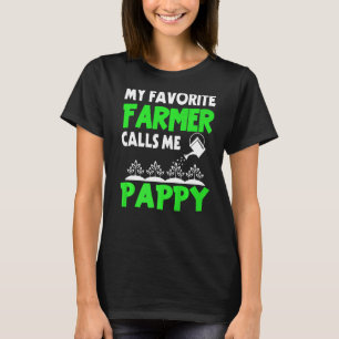 Mens Father's Day My Favourite Farmer Calls Me Pap T-Shirt