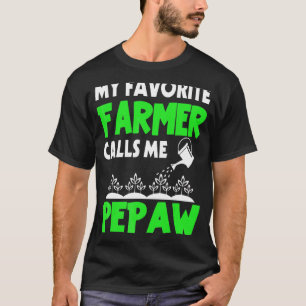 Mens Father's Day My Favourite Farmer Calls Me Pep T-Shirt