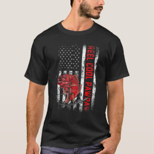 Mens Father's Day  Reel Cool Pawpaw Fish American  T-Shirt