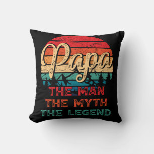 Men's Father's Day Retro Man Myth Legend Papa Cushion