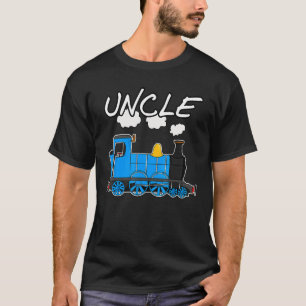 Mens Father's Day Steam Train Uncle Railroad Enthu T-Shirt