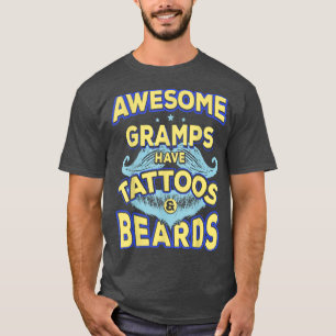 Mens Fathers Day Tee Awesome Gramps Have Tattoos