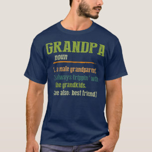 Mens Fathers Day Tee Funny Definition Of Grandpa