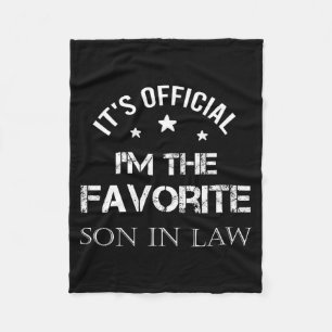 Mens Favorite Son In Law Funny Son In Law Fleece Blanket