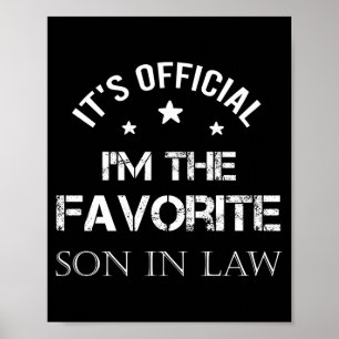 Mens Favorite Son In Law Funny Son In Law Poster