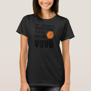 Mens Favourite Basketball Player Calls Me Vovo Por T-Shirt