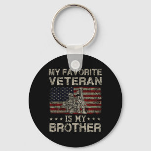Mens Favourite Veteran Is Brother Veterans Day Key Ring