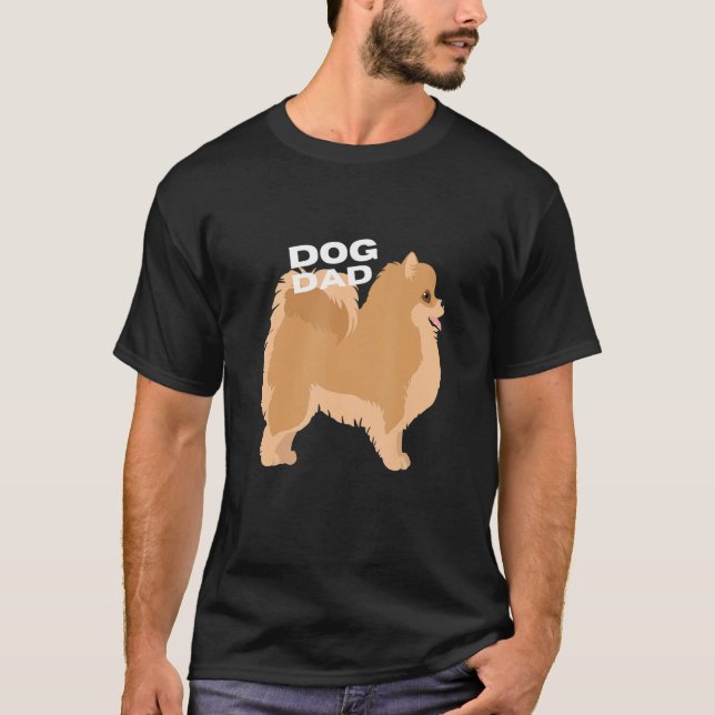 Mens Fawn Pomeranian Dog Dad Man T-Shirt (Front)