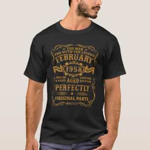 Mens February 1958 The Man Myth Legend 64 Year Old T-Shirt