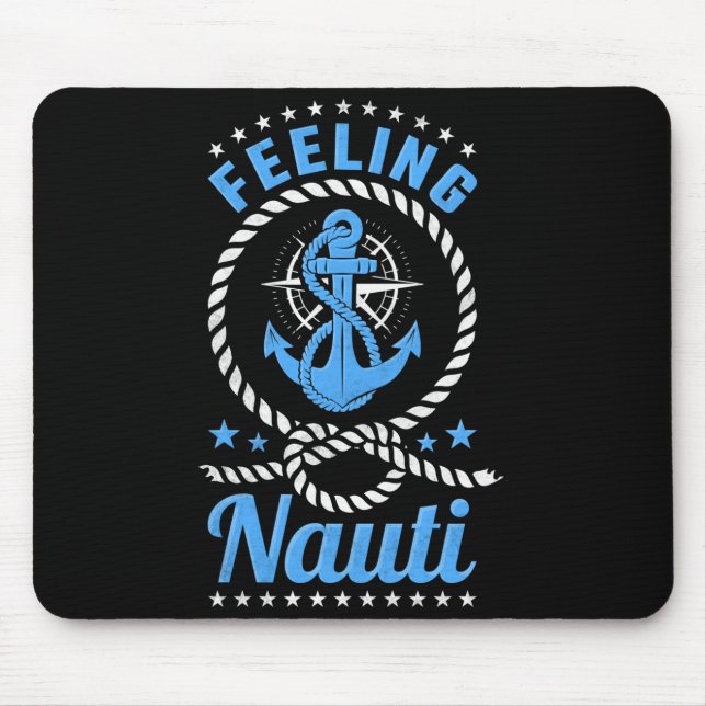 Mens feeling nauti boating performance  mouse pad (Front)