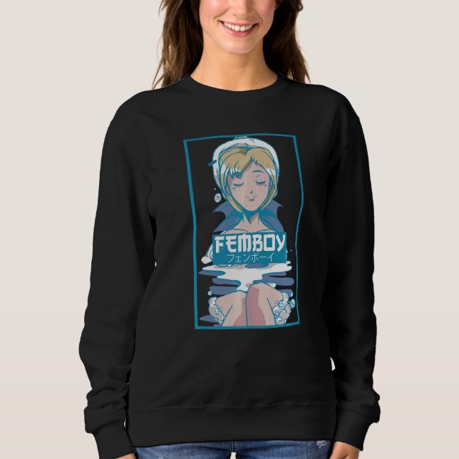 Mens Femboy Vaporwave Aesthetic Femboy   Sweatshirt (Front)