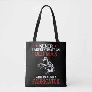 Mens Ferret - Never underestimate a Man with a Fer Tote Bag