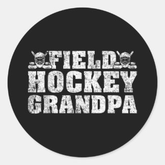 Mens Field Hockey Sports Lover Field Hockey Grandp Classic Round Sticker