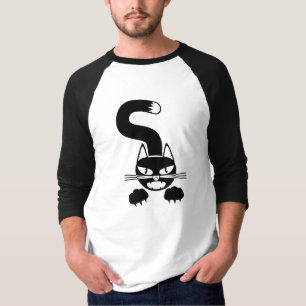 Mens Fierce Black Cat T-Shirt