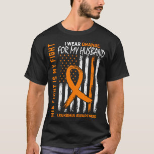 Mens Fight Orange Leukaemia Cancer Awareness T-Shirt