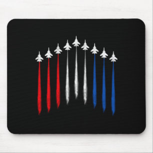 Mens fighter jet american flag men 4th of july mouse pad
